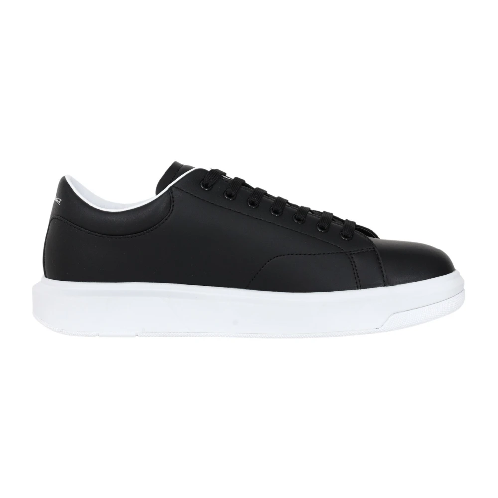 Armani Exchange , Sneakers, Male, Black, 6 Uk, Black Casual Leather Trainers For Men - Image 2