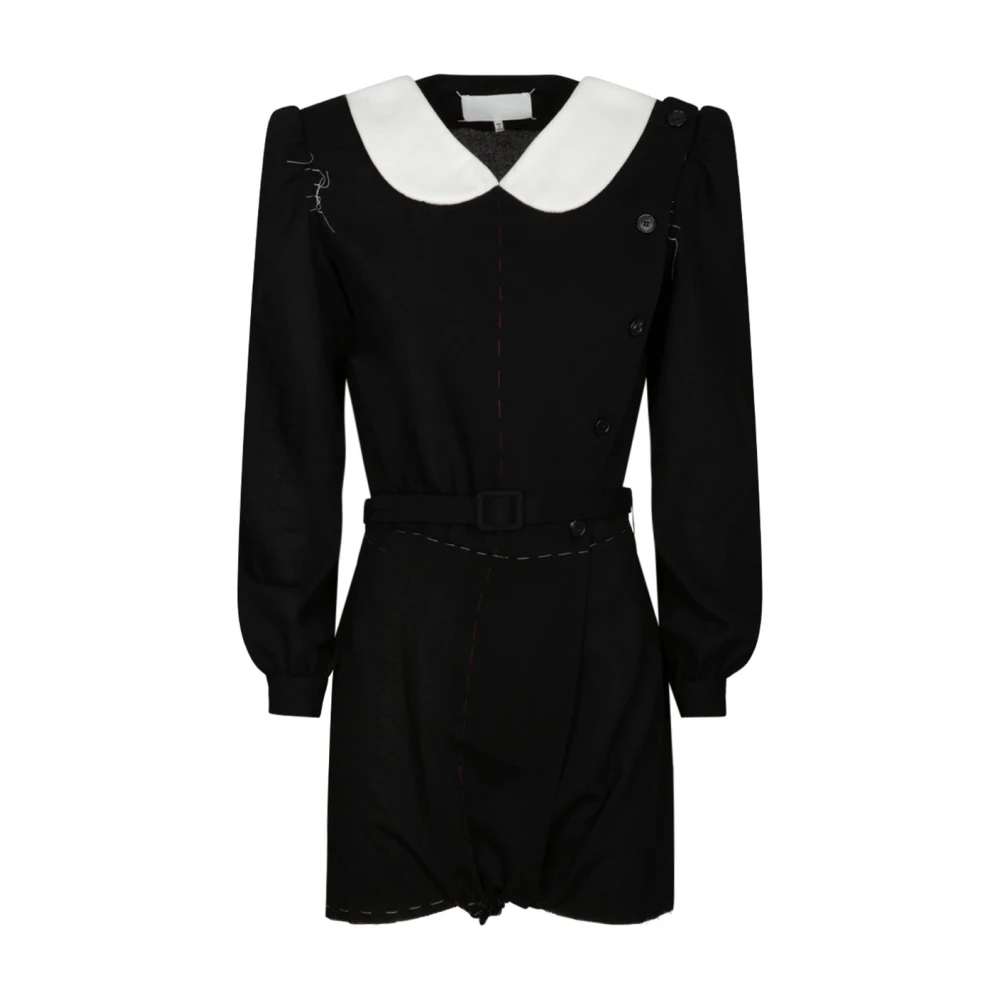 Maison Margiela Women's Black Short Dresses, 2XS, Raw Cut Minidress