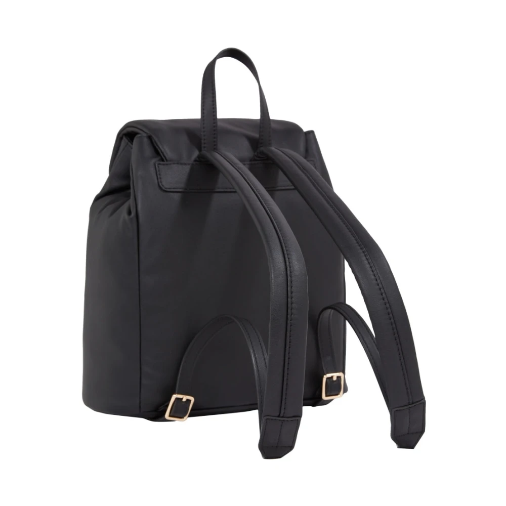 Tommy Hilfiger Zwarte Poppy Reform Flap Rugzak Black Dames