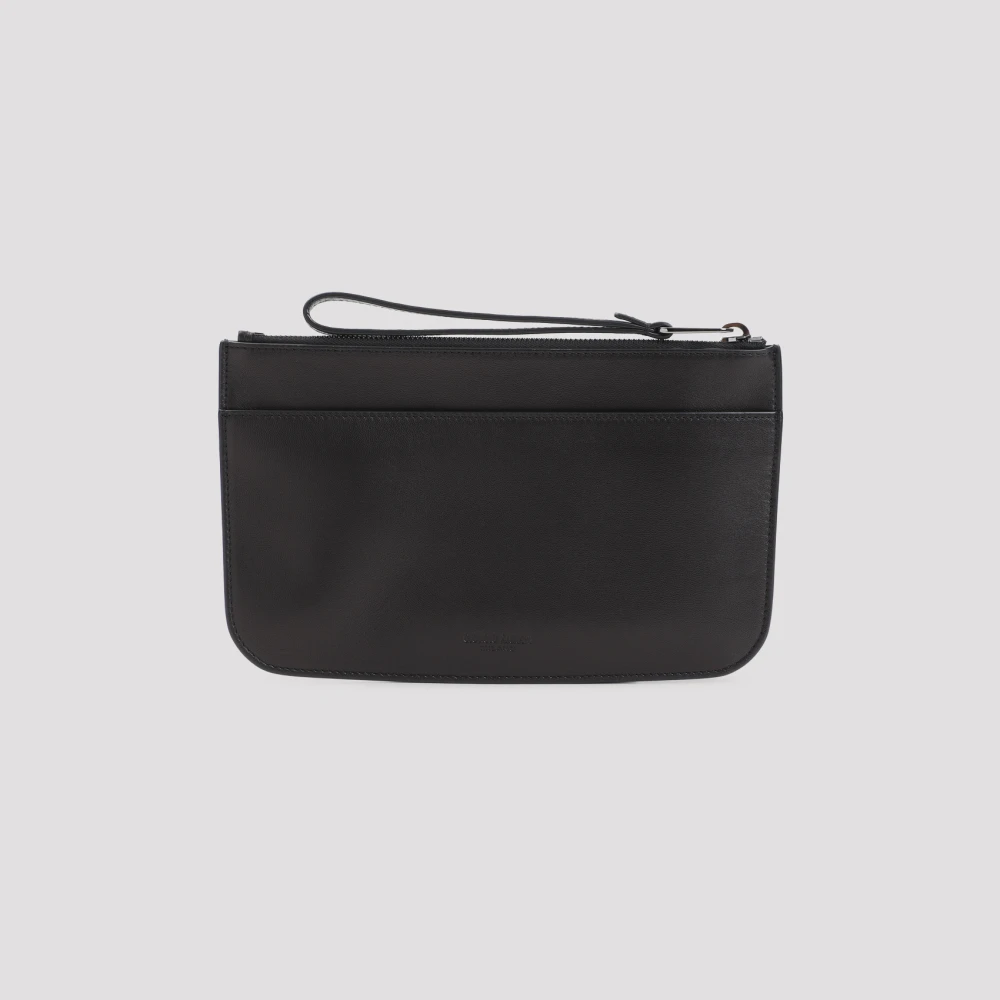 Giorgio Armani Elegante Nero Pouch Clutch Tas Black Heren