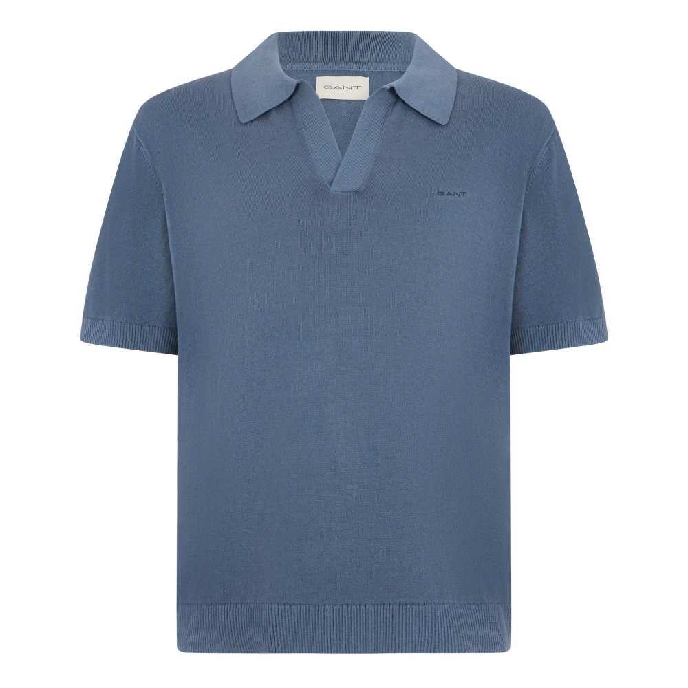 Gant Men's Blue Polo Shirts, L, Sunfaded Ss Polo