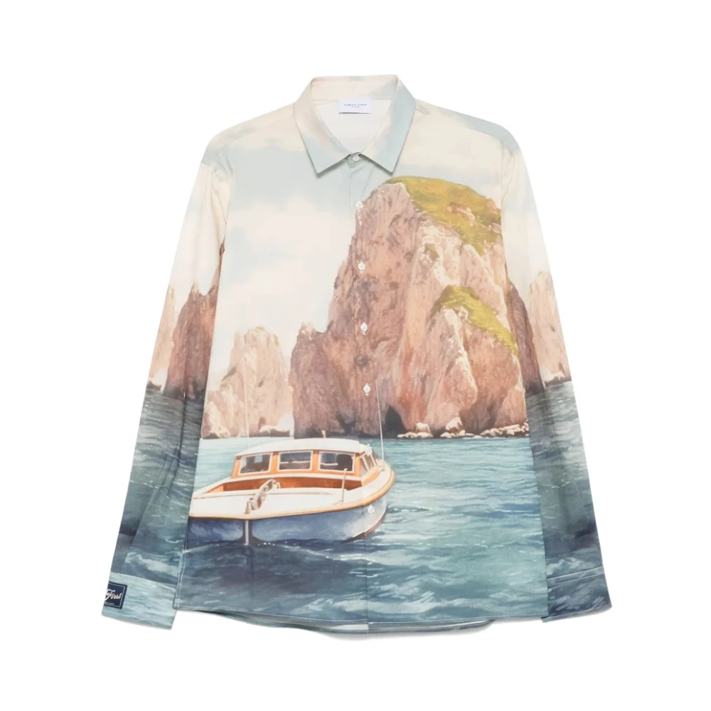 Family First Klassieke Beige Button-Up Shirt Multicolor Heren