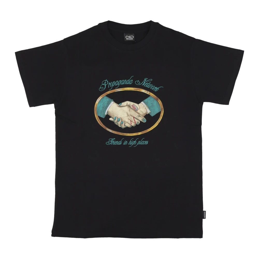 Propaganda Men's Black Tee With Embroidered Logo