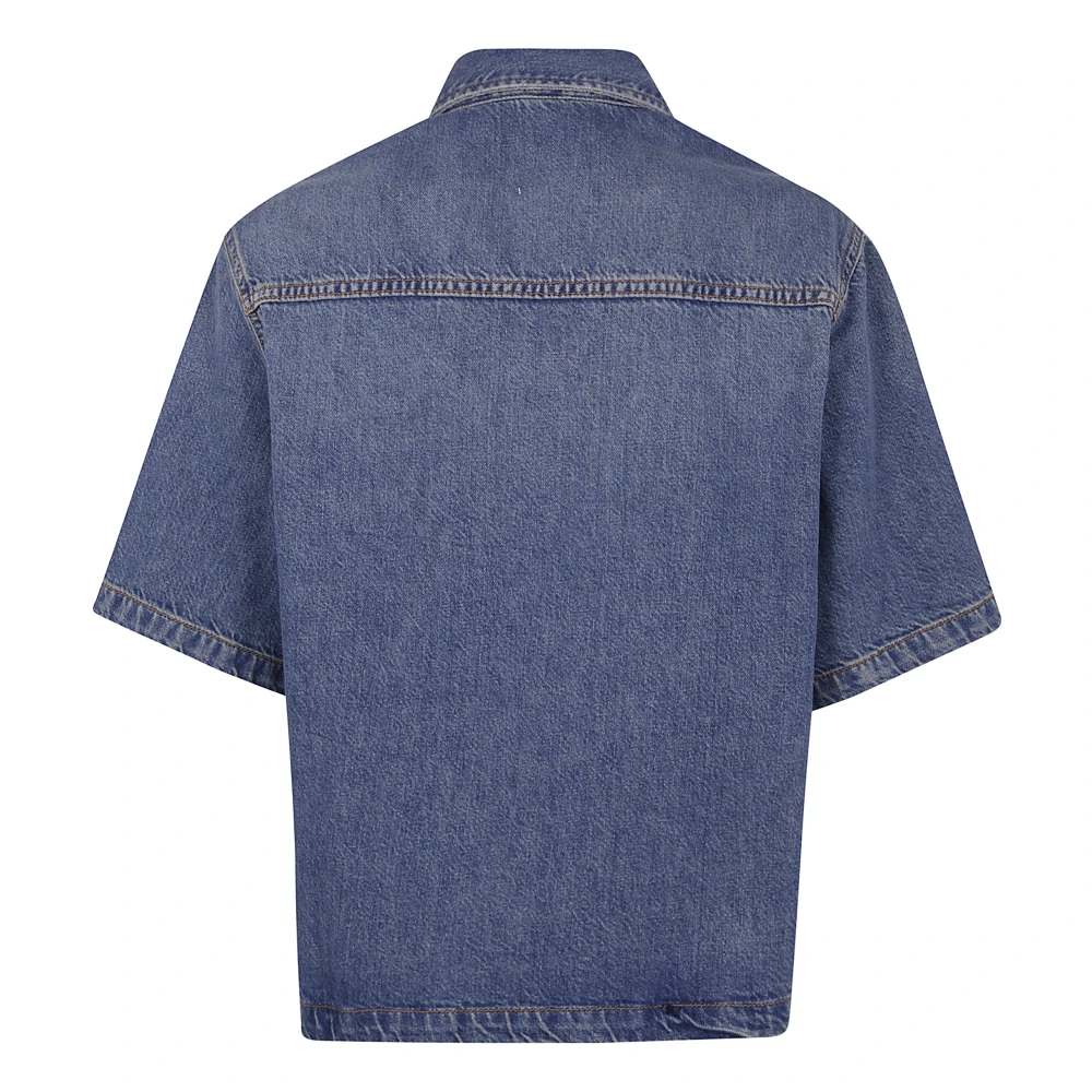 Haikure Blue Olive Denim Overhemd Blue Dames