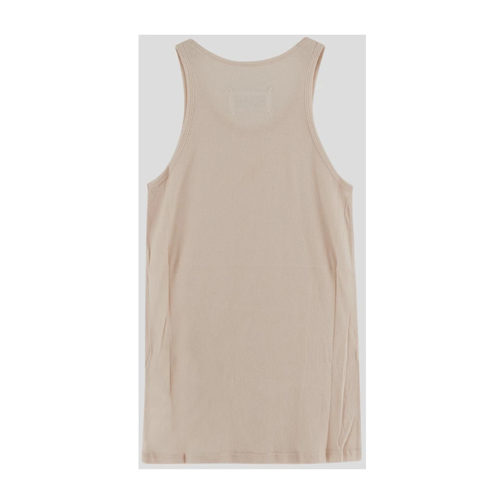 Maison Margiela Geribbelde Katoenen Tanktop Pink Heren