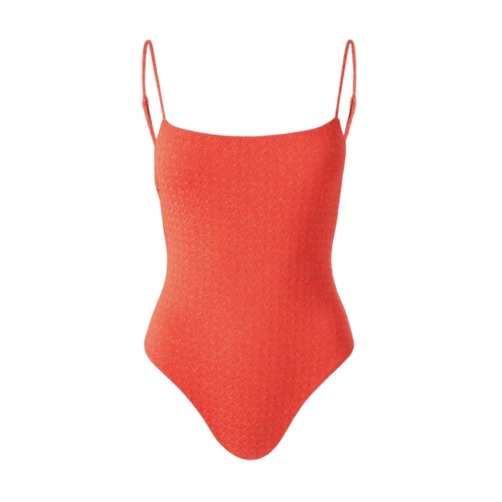 Melissa Odabash Rode diepe V-hals badpak Maui Red Dames