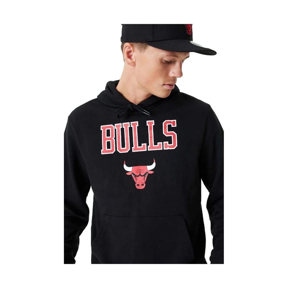 new era Zwarte Bulls Team Logo Hoodie Black Heren