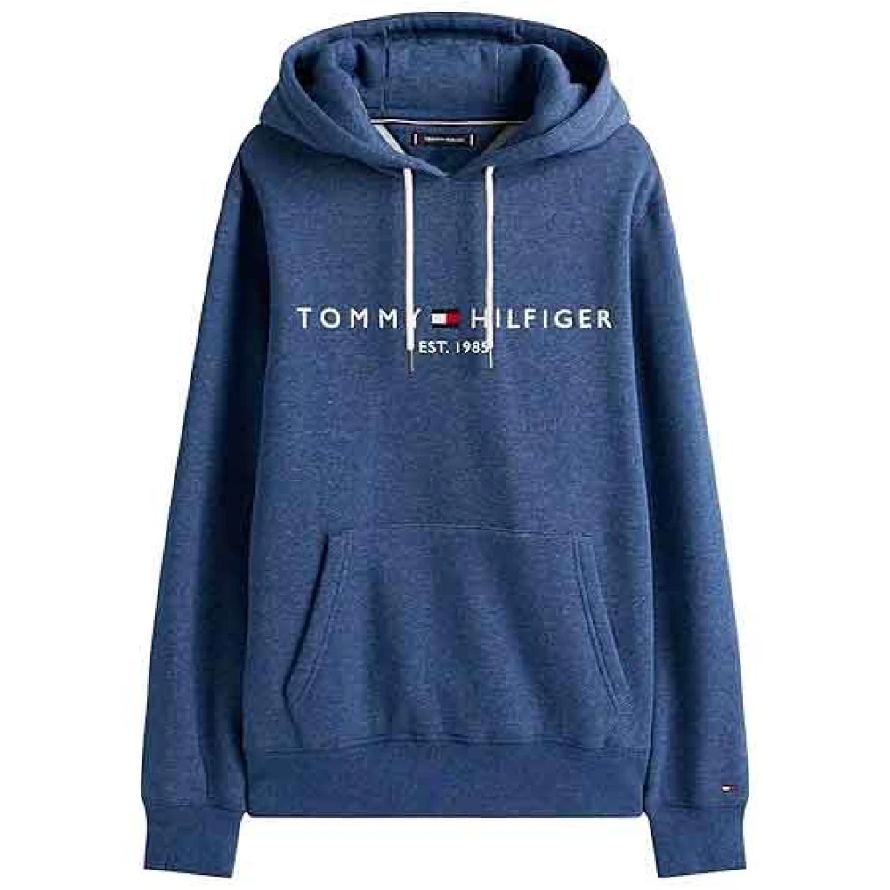 Tommy Hilfiger Logo Hoodie Blue Small - Image 6