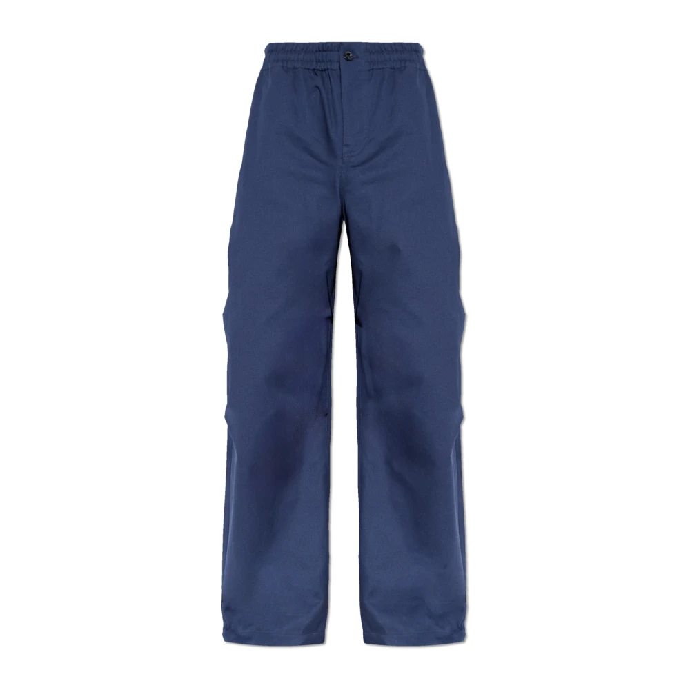 Kenzo Uomo Blu Pantaloni A Gamba Larga