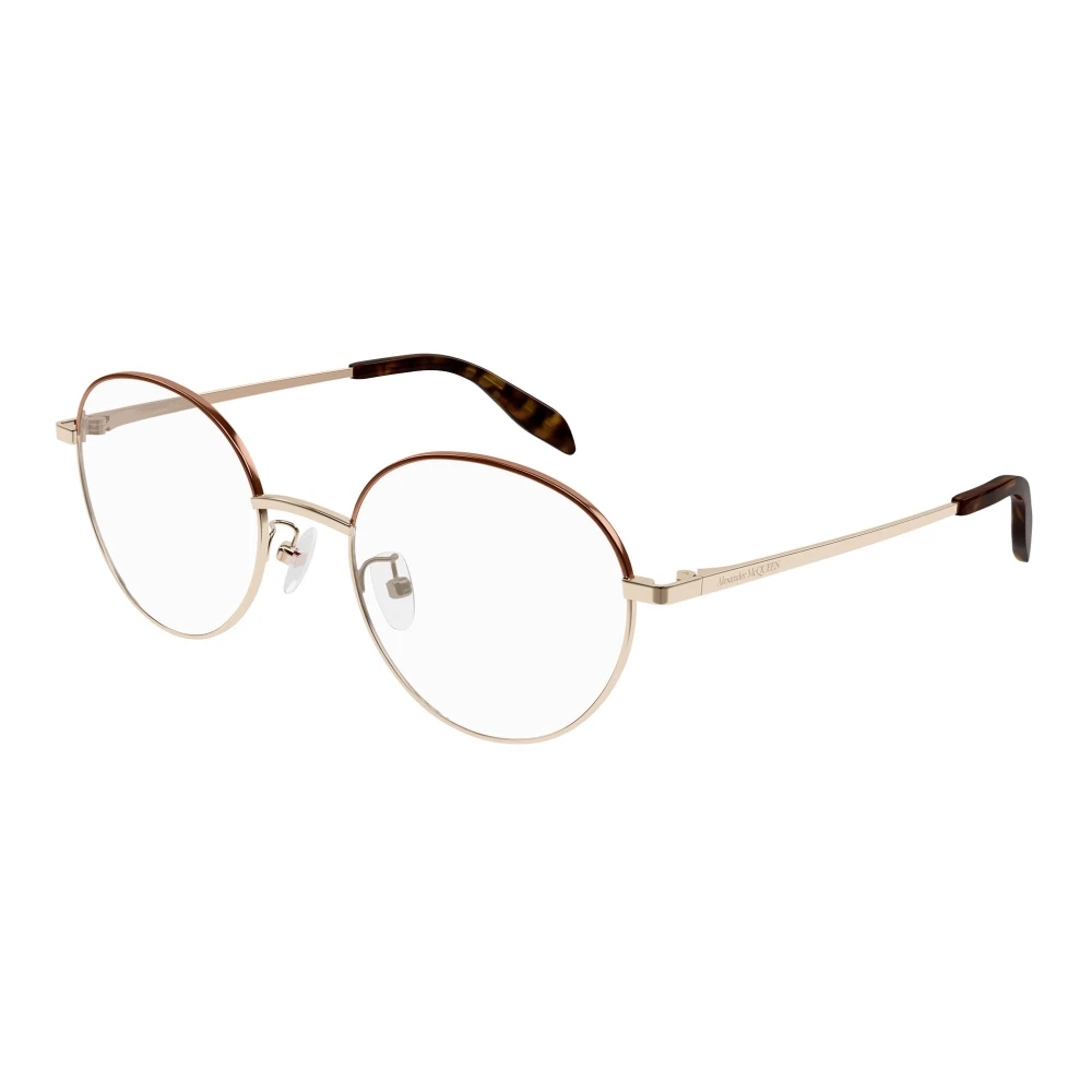 alexander mcqueen Gold Havana Eyewear Frames Multicolor Dames