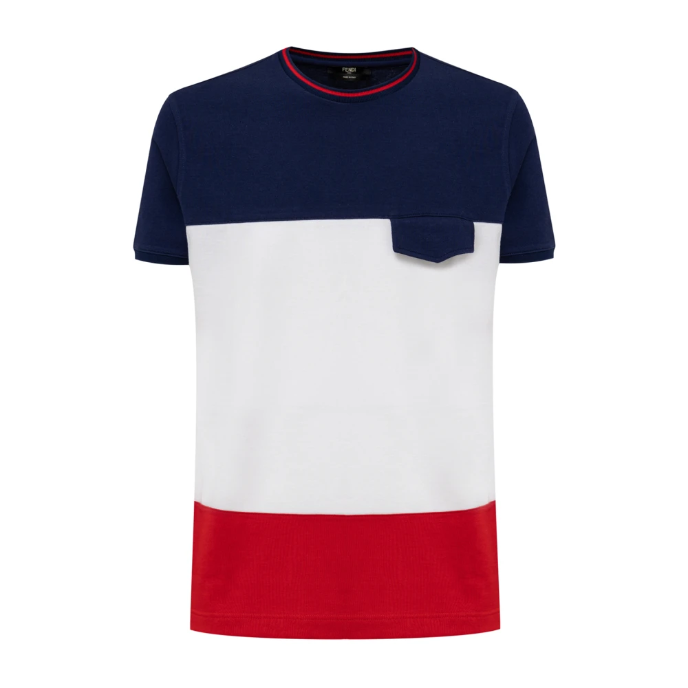 Fendi Contrastzak Katoenen T-shirt Multicolor Heren