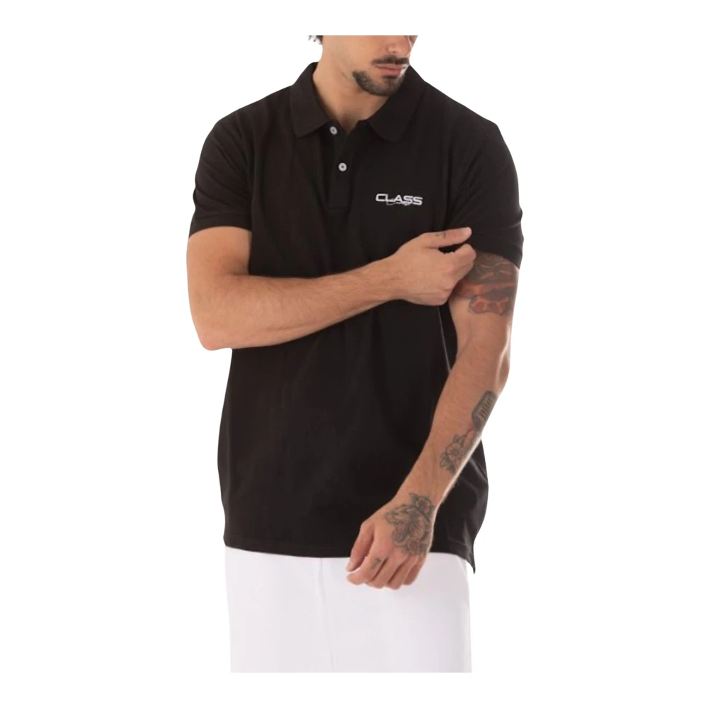 Just Cavalli Heren Logo Polo Shirt Black Heren