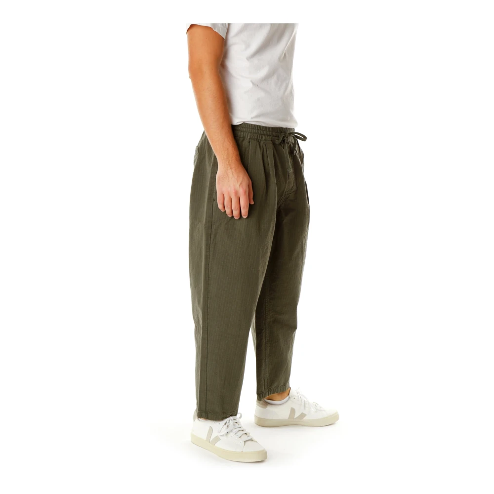 American vintage Tapered-Fit Elastische Taille Broek Green Heren
