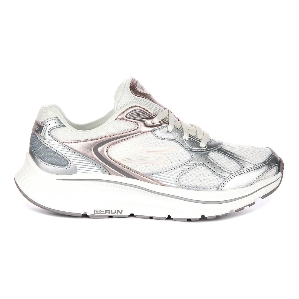 Skechers Women's Multicolor Sneakers, 6 Uk, Off White Slip-On Running Shoes