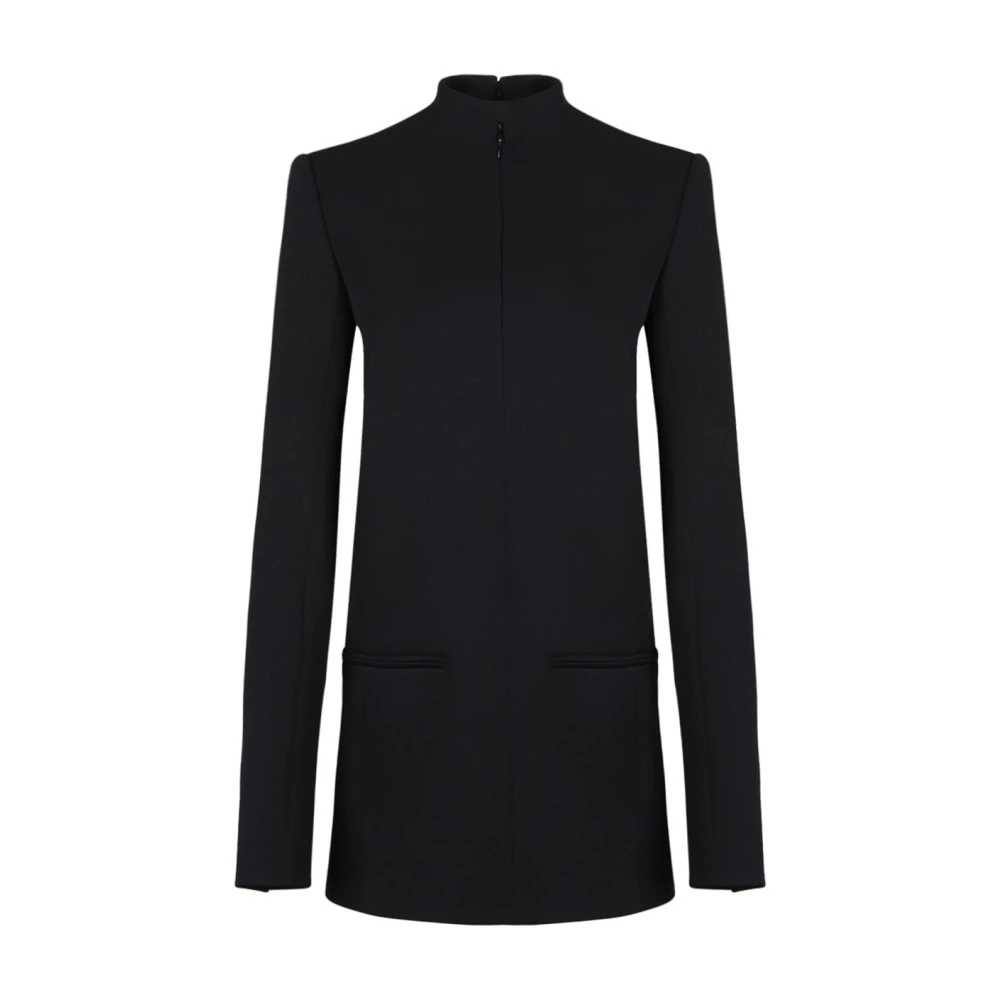 Courrèges Zwarte Mini Jurk met Wijdvallende Mouwen Black Dames