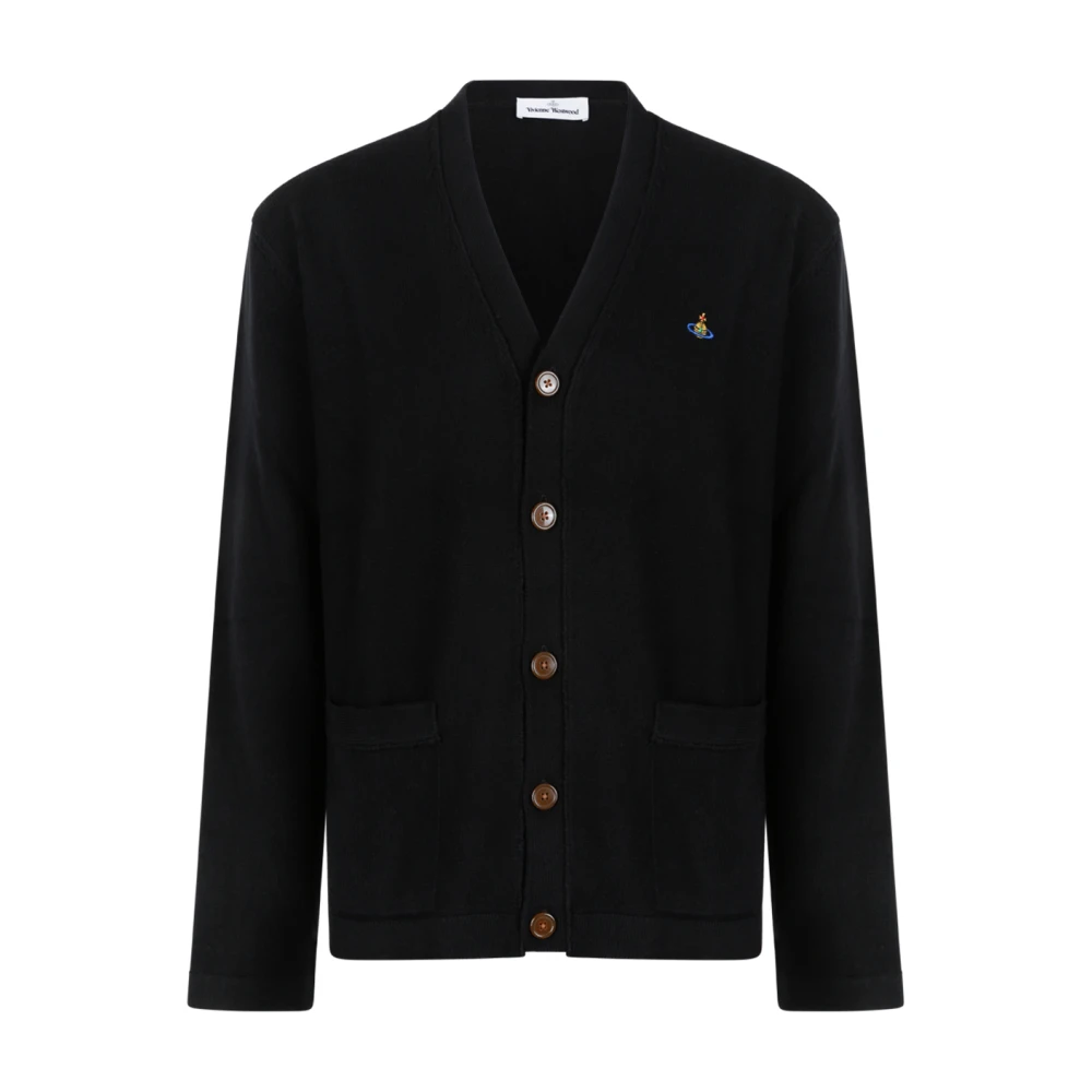 Vivienne Westwood , Cardigans, Male, Black, S, Wool Orb Cardigan