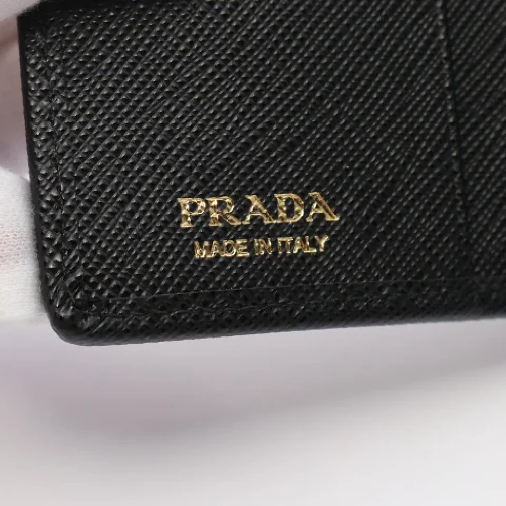Prada Vintage Pre-owned Canvas wallets Black Dames