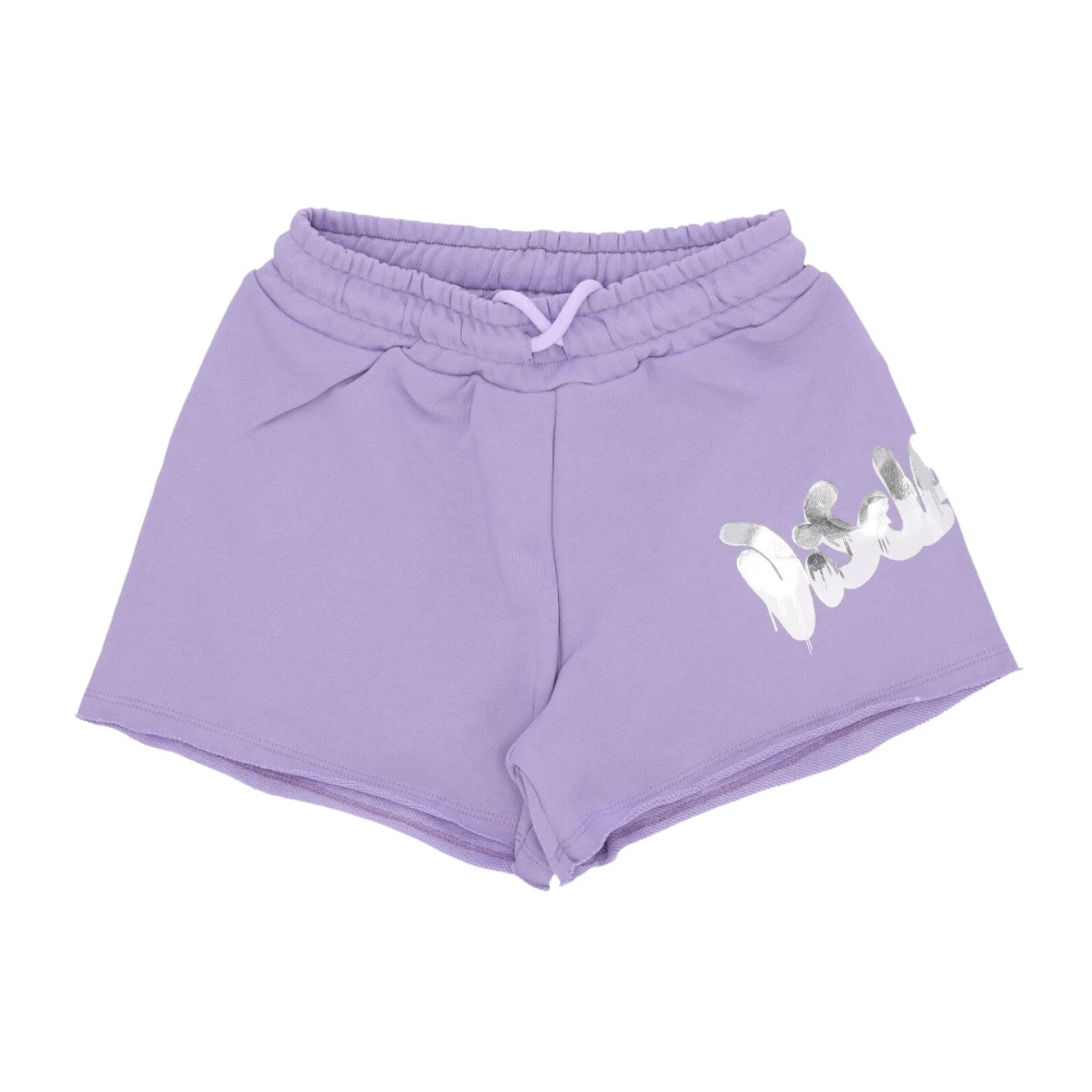 Disclaimer Logo Side Shorts Lila Streetwear Purple Dames