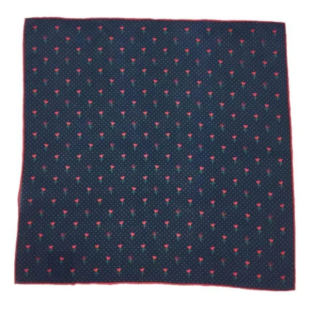 Gucci Vintage Pre-owned Wool scarves Blue Dames