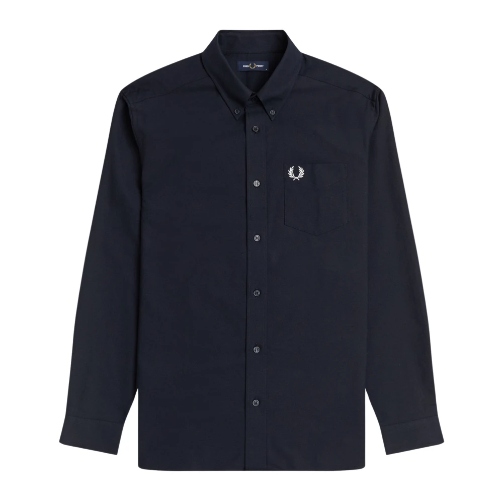 Fred Perry Marinbl Oxford Skjorta Klassisk Stil M2700 Blue, Herr