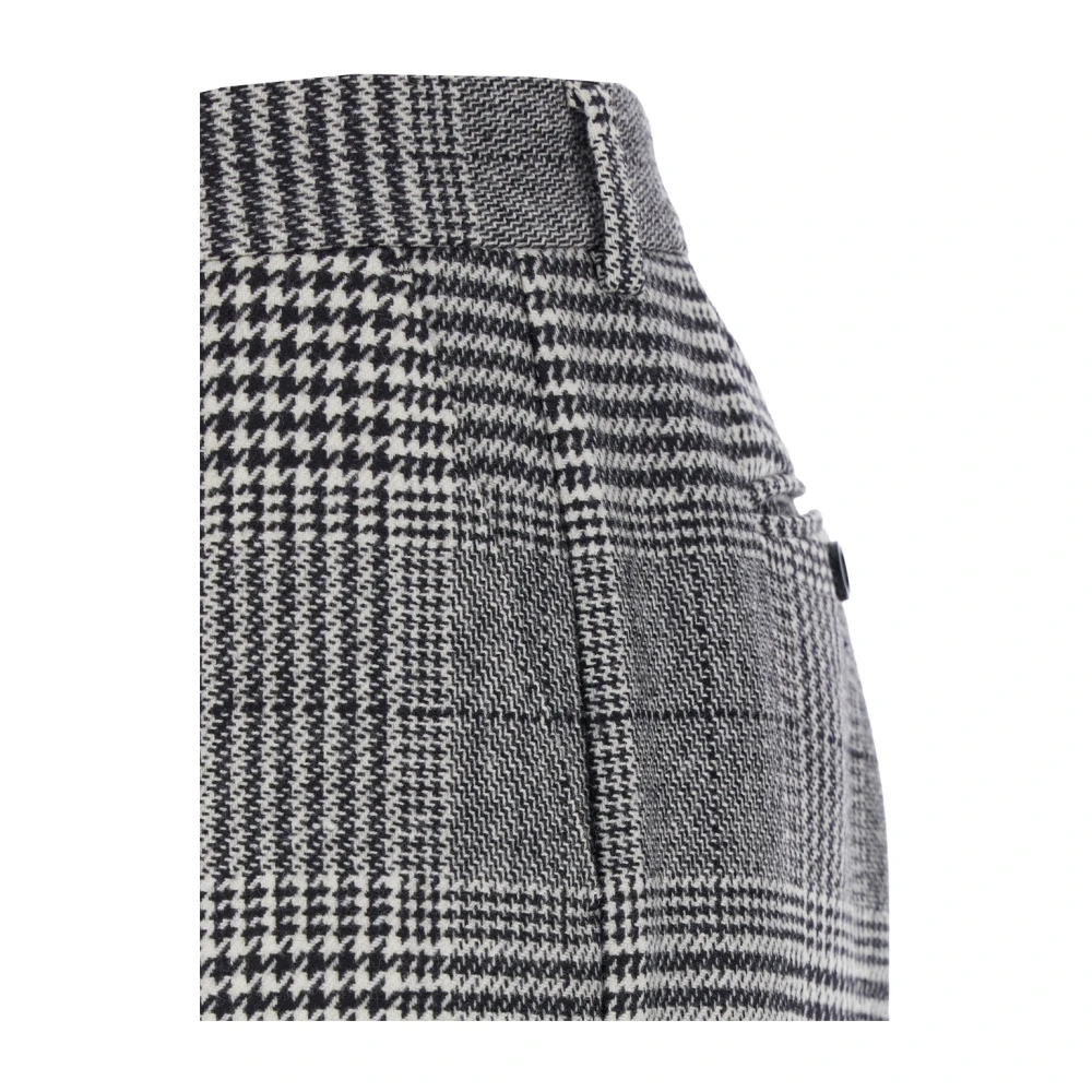 Dolce & Gabbana Prince of Wales Grijze Broek Gray Dames