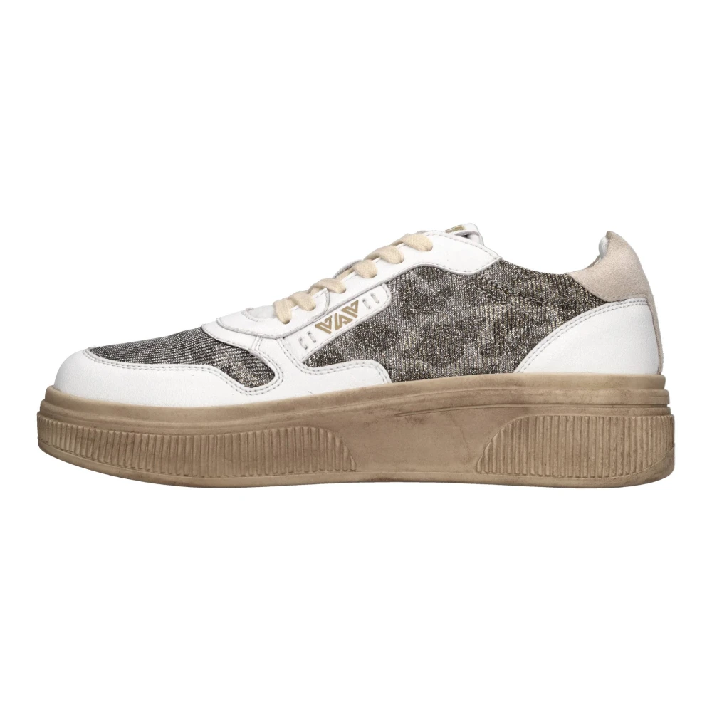 Emanuelle Vee Leren en stoffen sneakers Dames Schoenen Veelkleurig Multicolor