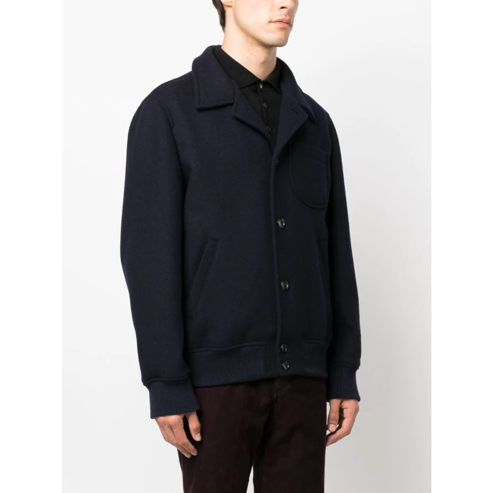 BRUNELLO CUCINELLI Blauwe Outerwear Jas voor Mannen Blue Heren