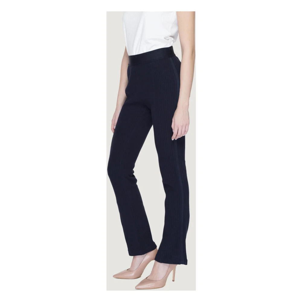 Street One Blauwe katoenmix slip-on broek Blue Dames