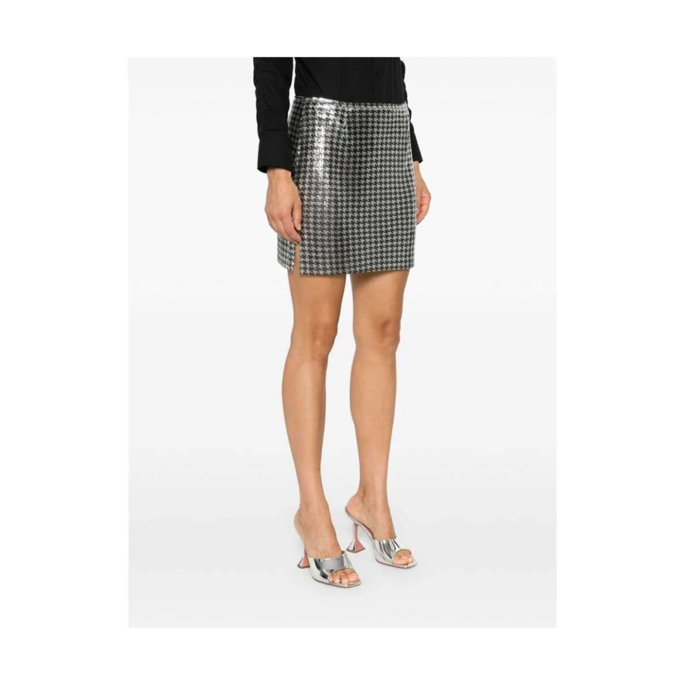 Paco Rabanne Rok met Pied-de-poule Patroon Gray Dames