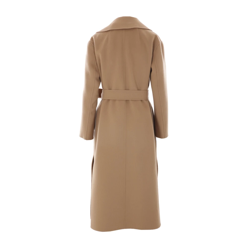 Max Mara Bruine Wollen Omslagjas Brown Dames