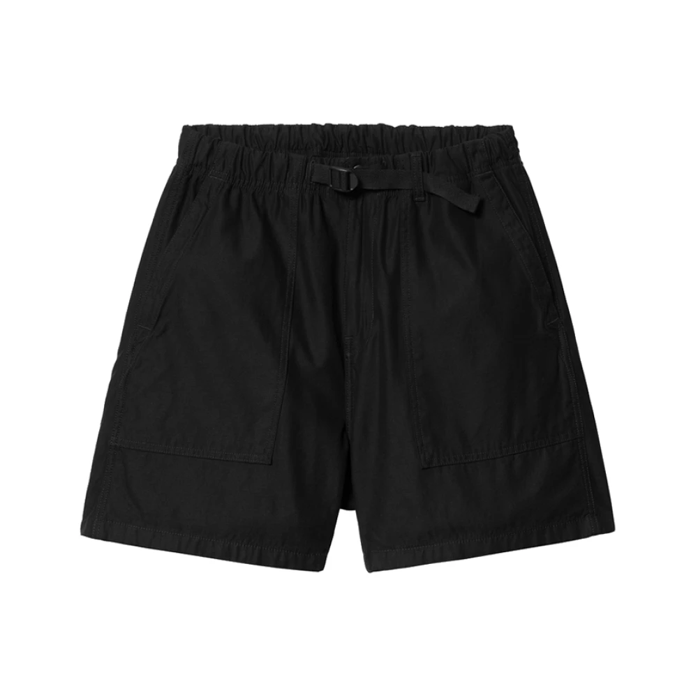 Carhartt WIP Zwarte Bermuda Shorts met Elastische Taille Black Heren