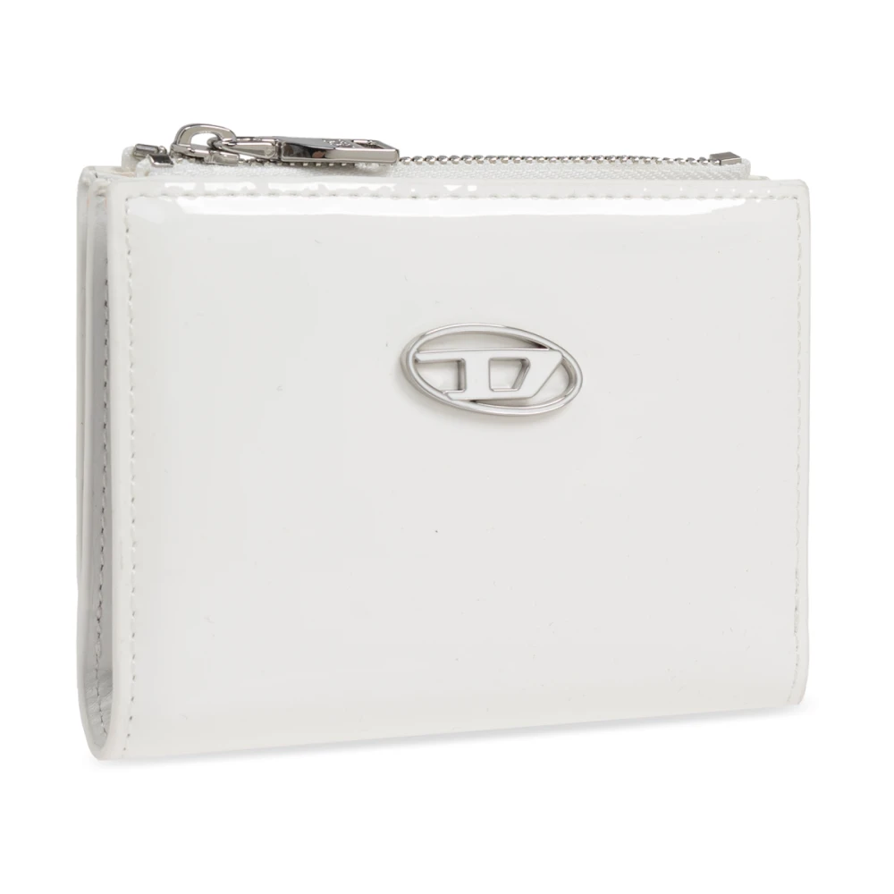 Diesel Portemonnee Play D Bi-Fold ZIP White Dames