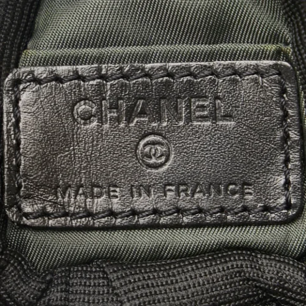Chanel Vintage Pre-owned Canvas pouches Black Dames