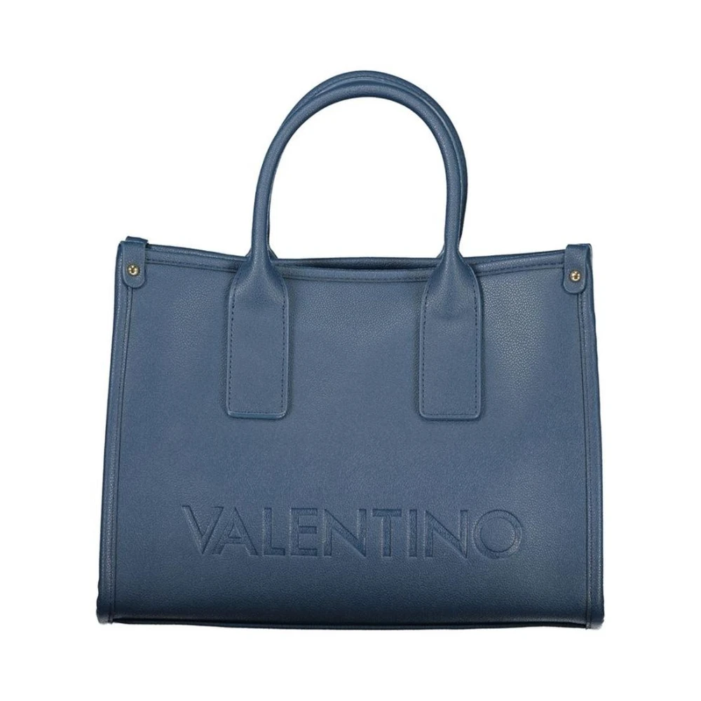 Valentino Women's Blue Polyethylene Handbag With Textured Finish - Handbags - One Size - Bags