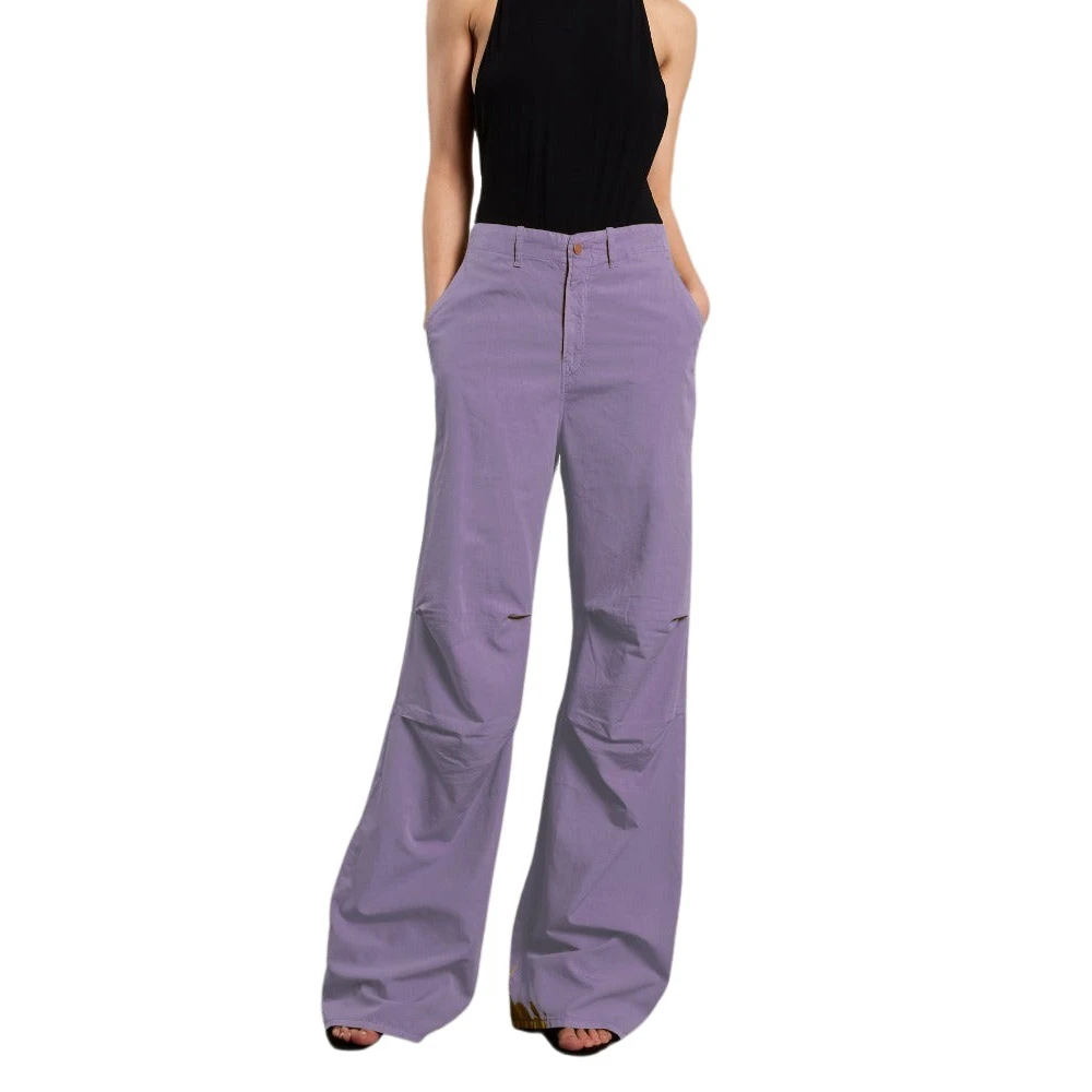 3X1 Lila Wijde Broek voor Vrouwen Purple Dames