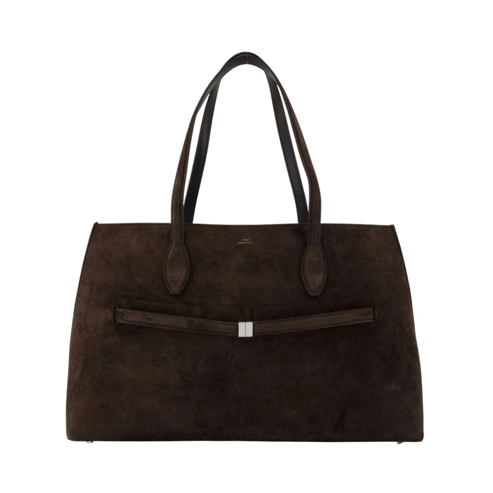 Totême Women's Brown Leather Shopper Bag With Flap