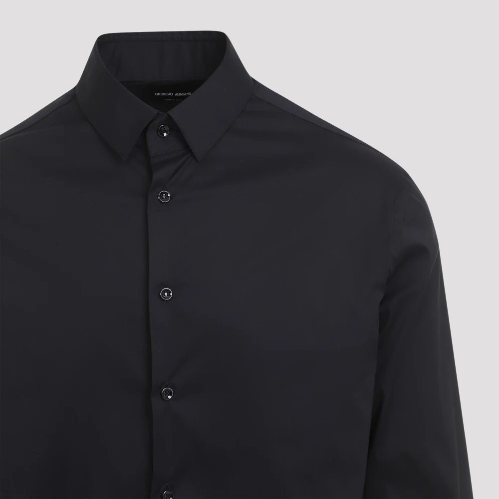 Giorgio Armani Blauw Shirt Aw24 Stijlvol Blue Heren