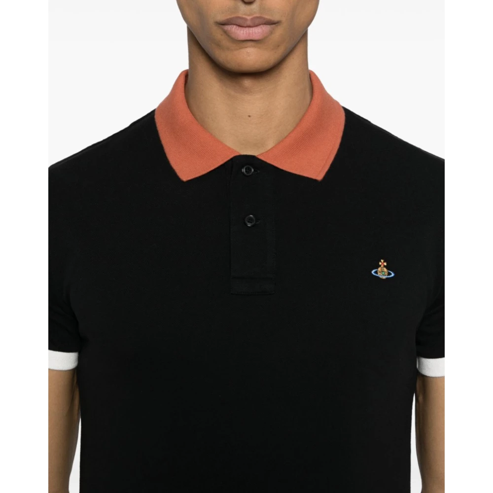 Vivienne Westwood Zwarte Klassieke Polo Shirt Black Heren