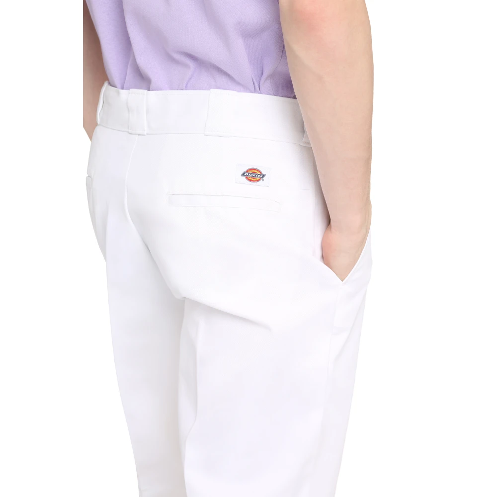 Dickies Katoenmix broek met zakken White Heren