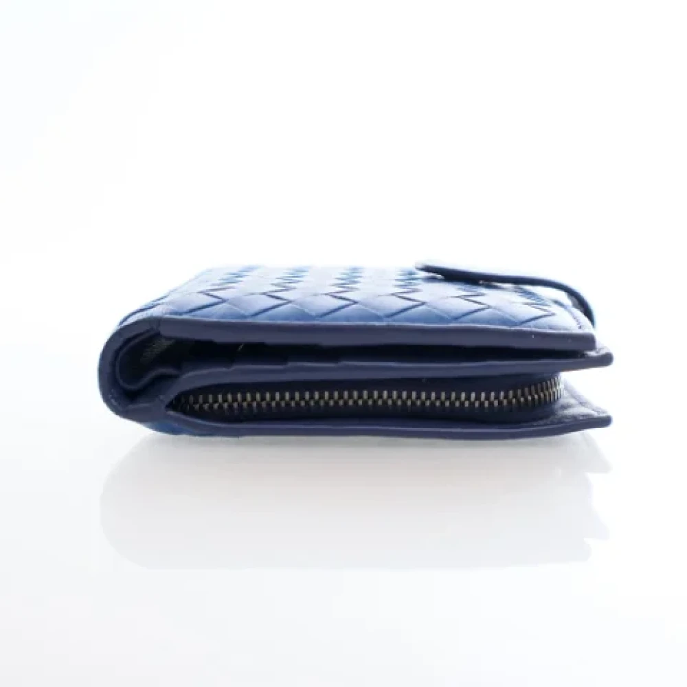 Bottega Veneta Vintage Pre-owned Leather wallets Blue Dames