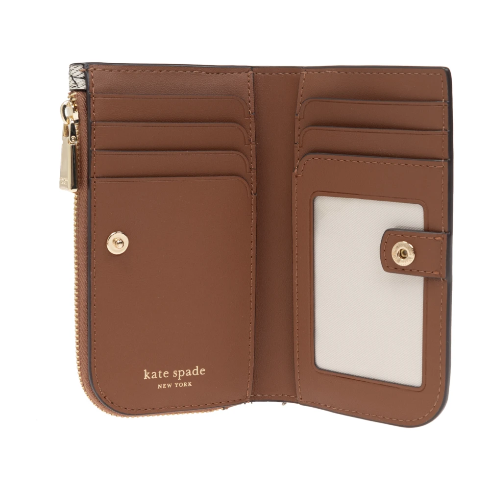 Kate Spade Portemonnee Schop Bloem Brown Dames