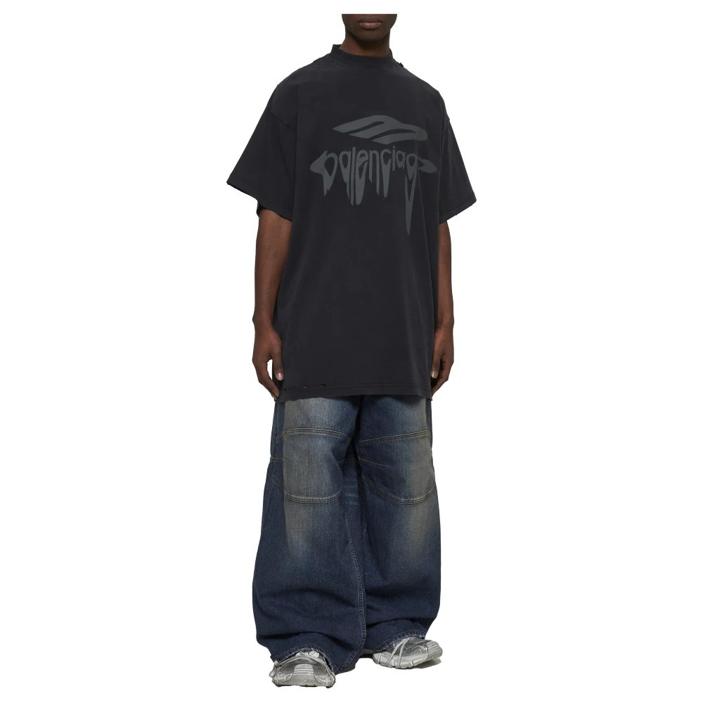 Balenciaga 3B Liquefied T-shirt Black Heren
