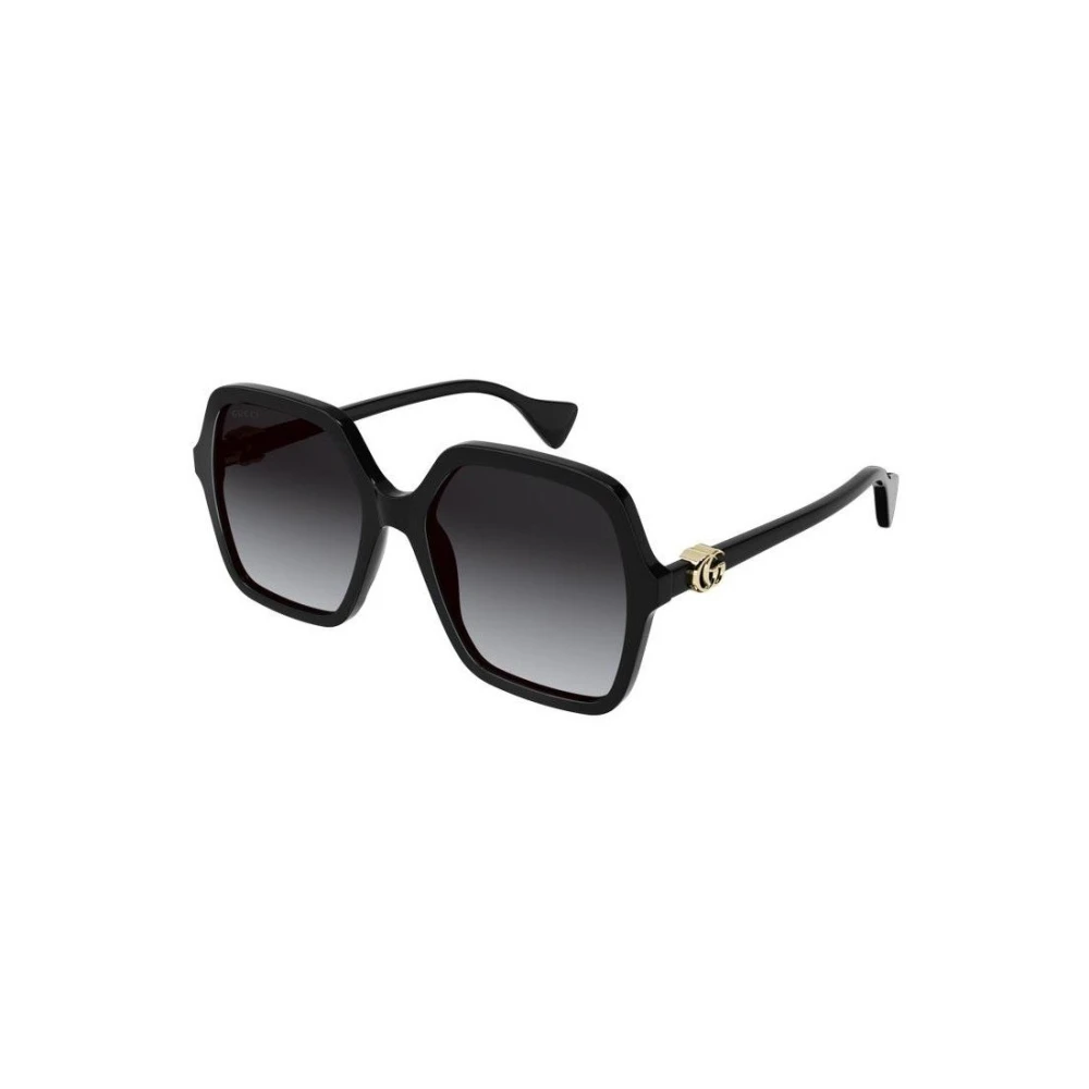 Gucci Women's Black Square Acetate Sunglasses - Sunglasses - 56 Mm - Accessories