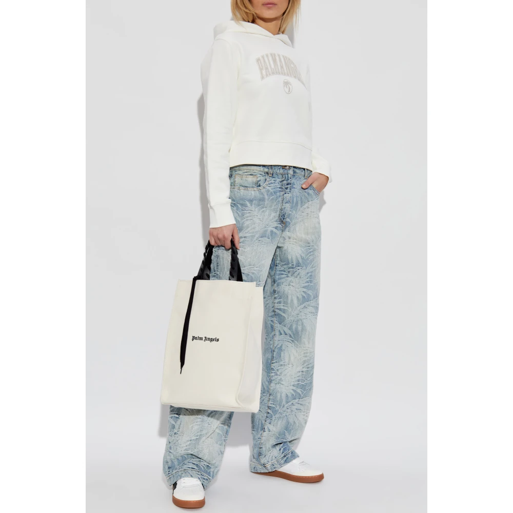 Palm Angels Hoodie White Dames