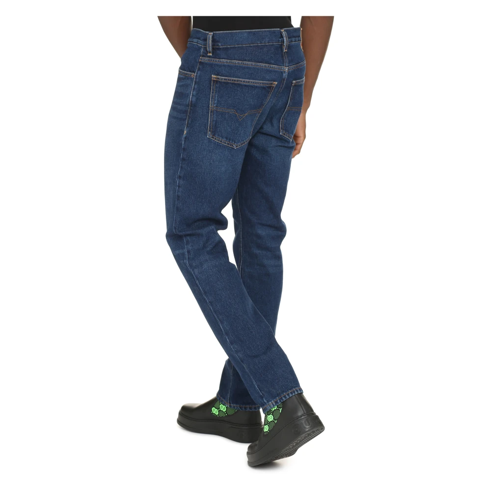 Diesel Klassieke Denim Jeans met Metalen Details Blue Heren
