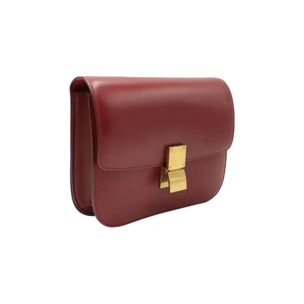 Celine Vintage Pre-owned Leather crossbody-bags Red Dames