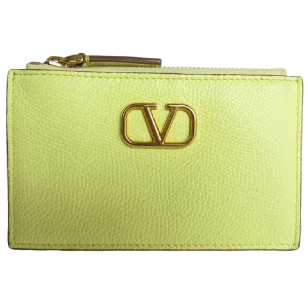 Valentino Vintage Pre-owned Leather wallets Yellow Heren