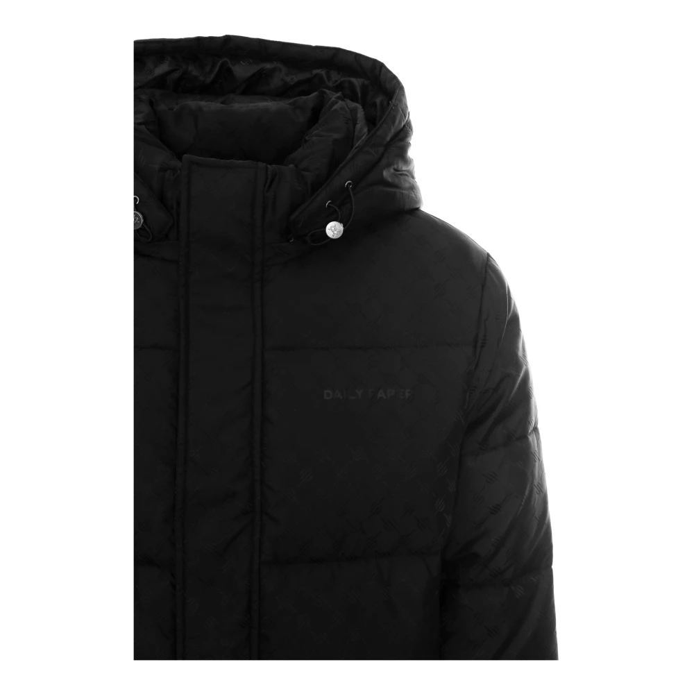 Daily Paper Monogram Puffer Jacket Black Heren