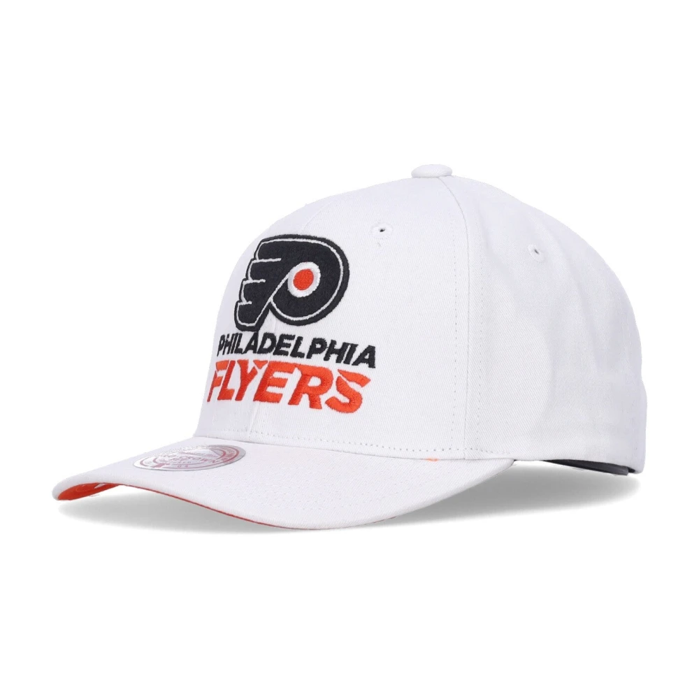 Mitchell & Ness Men's White Nhl Curved Visor Snapback Cap
