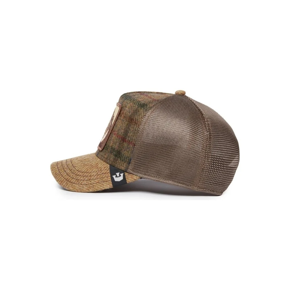 Goorin Bros Groen Geruite Moon Lion Trucker Cap Green Heren